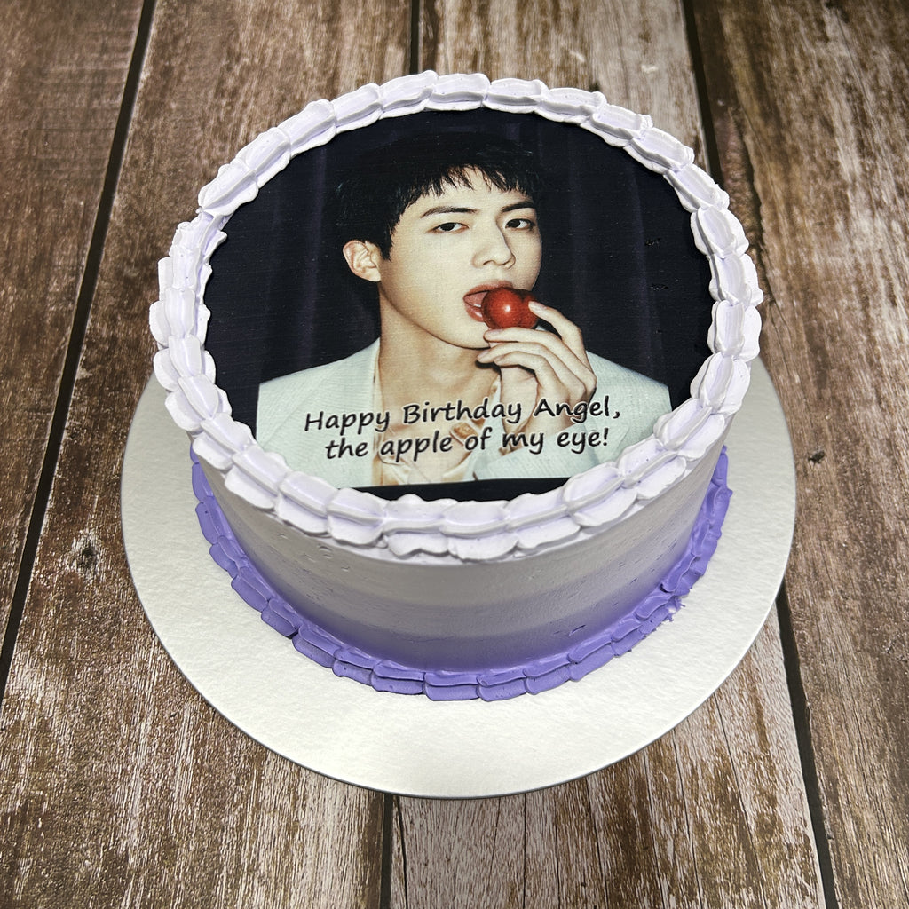 Kpop BTS (Jin) icing image Ombre Cake