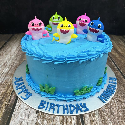 Baby Shark Toppers Ombre Cake