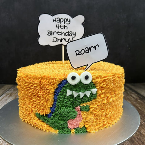 Dinosaur (Front) Buttercream Cake