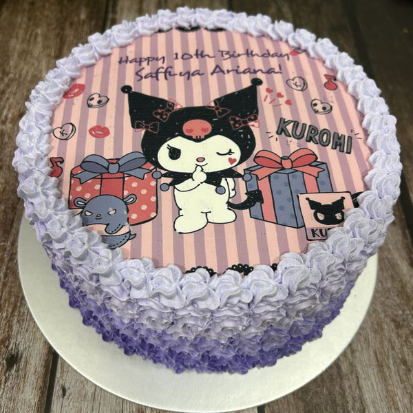 Kuromi icing image Ombre Cake
