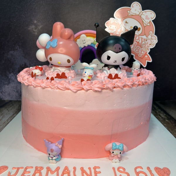 My Melody & Kuromi Topper Cake (Smooth Finish)