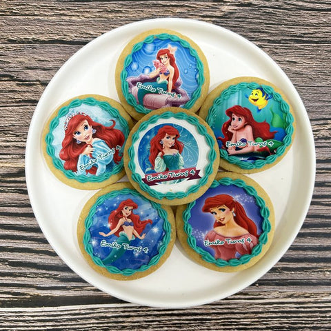 Princess Ariel (Mermaid) icing image Cookies
