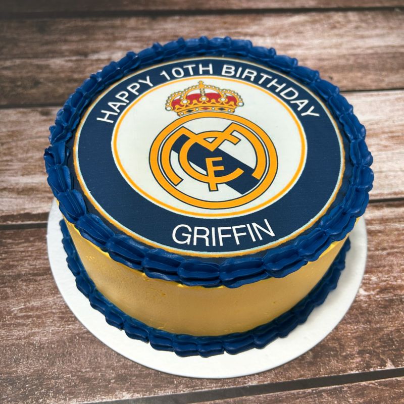 Sports Soccer - Real Madrid icing image Vanilla/Chocolate Cake