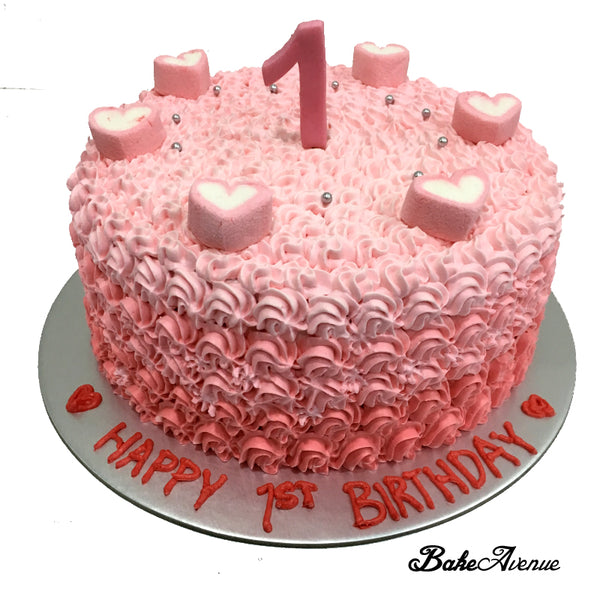 1st Birthday Ombre Cake
