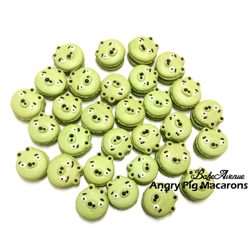 Customised Angry Bird Angry Pig Macarons