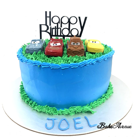 Cars (Movie) Topper Ombre Cake (Smooth Finish) (Design 2)