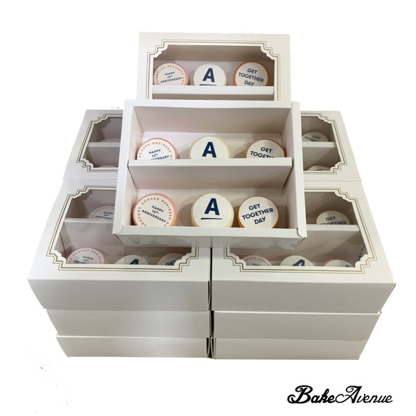 Corporate Orders - Round Macarons | Company Event (Edible Image) (Box of 6)