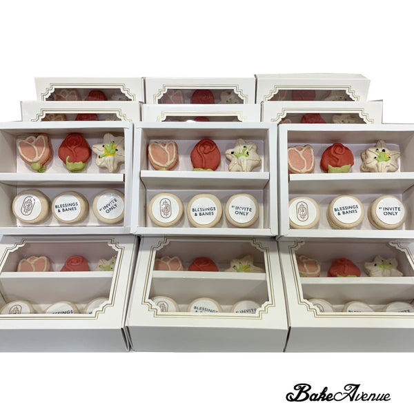 Corporate Orders - Round Macarons | Company Logo (White Box of 6)