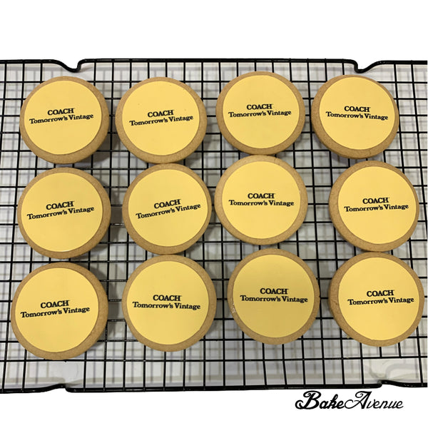 Corporate Orders - Customised Cookies - Company Event (Round) - No skirting