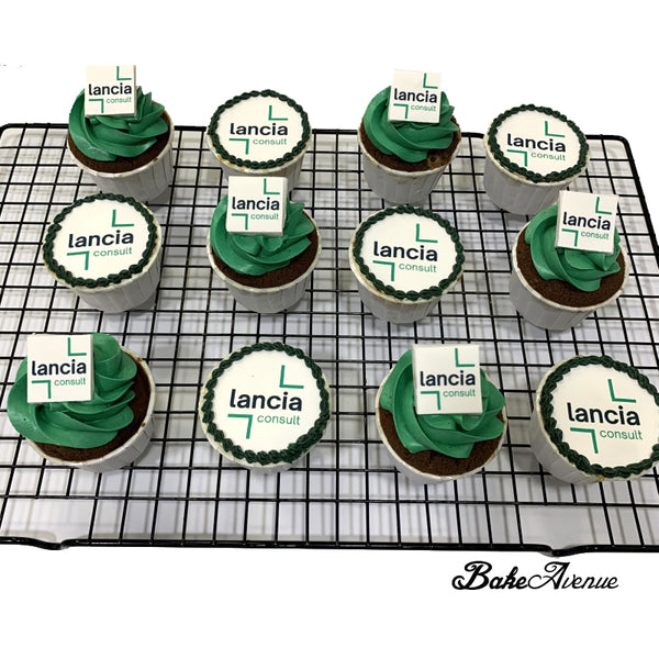 Corporate Orders - Cupcakes - Company Logo (icing image fondant topper)