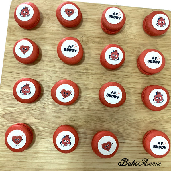 Corporate Orders - Round Macarons | Company Mascot (Edible Image)