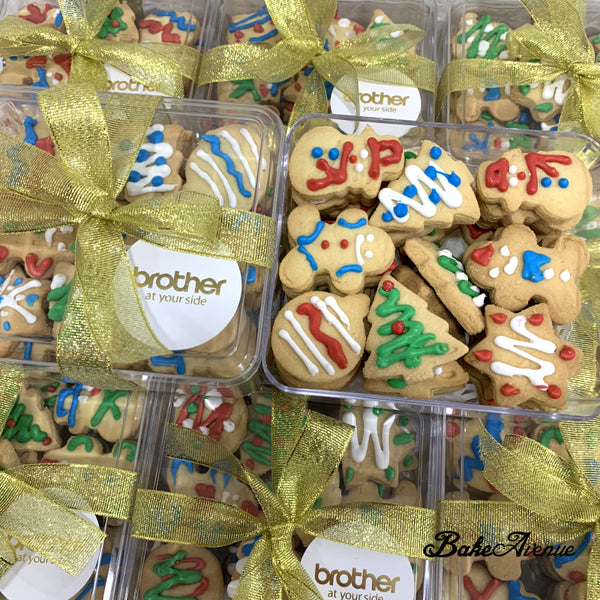 Corporate Orders - Christmas Assorted Cookies with royal icing in Box (With Company Logo Sticker)