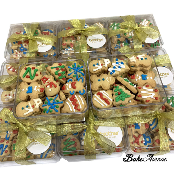 Corporate Orders - Christmas Assorted Cookies with royal icing in Box (With Company Logo Sticker)