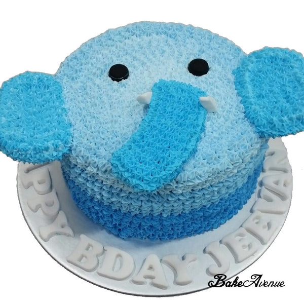Elephant Face Ombre Cake