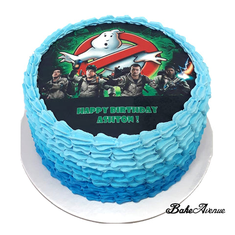 Ghostbuster icing image Ombre Cake