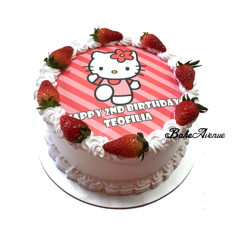 Hello Kitty Strawberry Cake