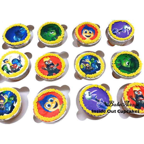 Inside Out icing image Cupcakes