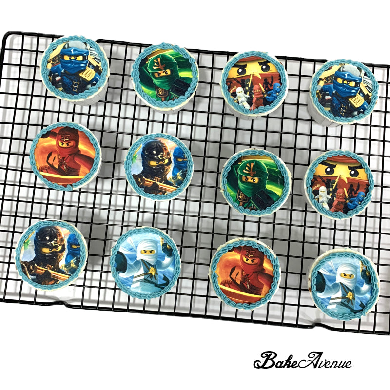 Lego Ninjago icing image Cupcakes