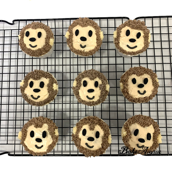 Safari Theme Cupcakes - Monkey