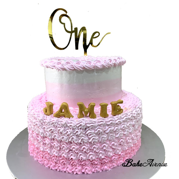2-Tiers Cake (Pink Theme)