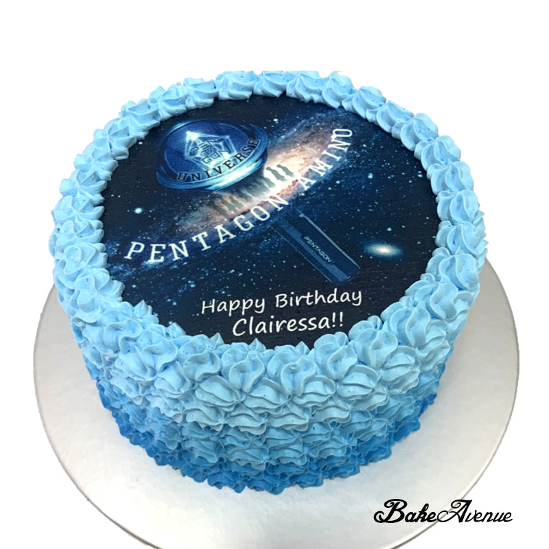 Kpop Pentagon icing image Ombre Cake