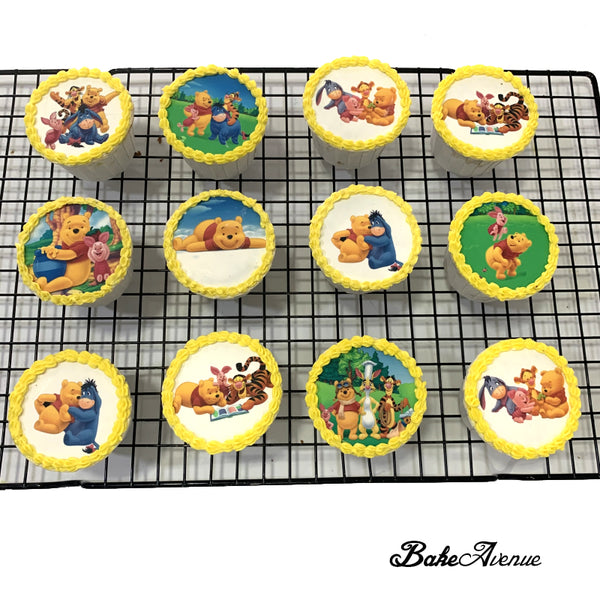 Pooh icing image Cupcakes