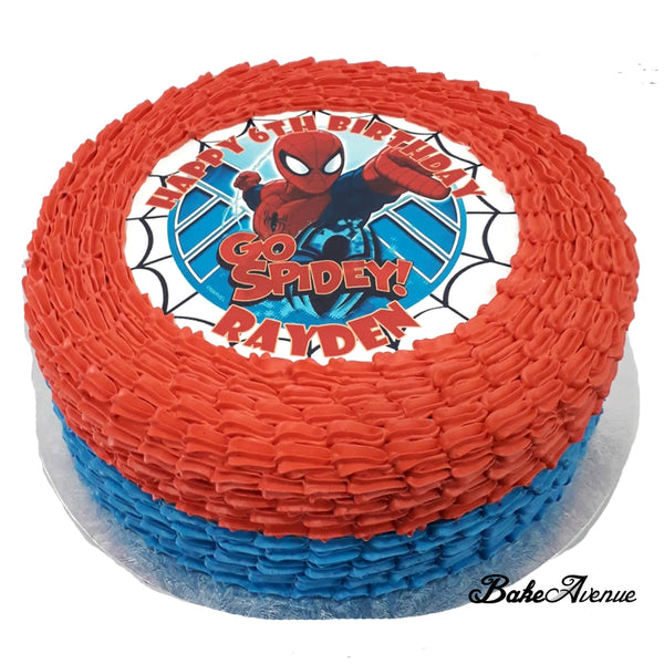 Avengers - Spiderman icing image Ombre Cake