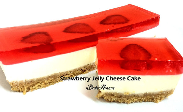 Strawberry Jelly Heart Cheese Cake