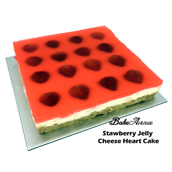 Strawberry Jelly Heart Cheese Cake