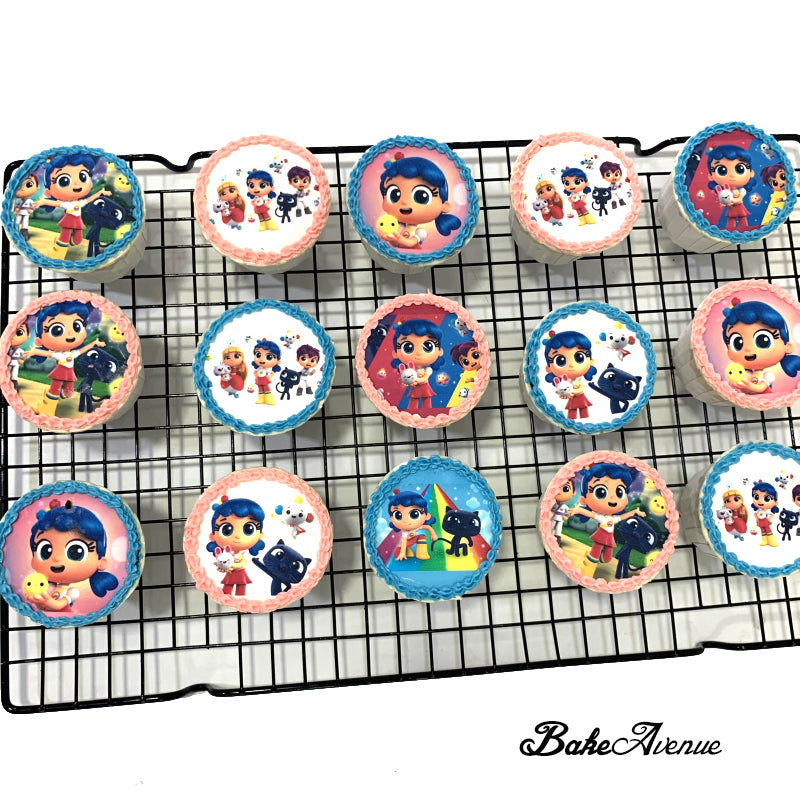 True & Rainbow Kingdom icing image Cupcakes
