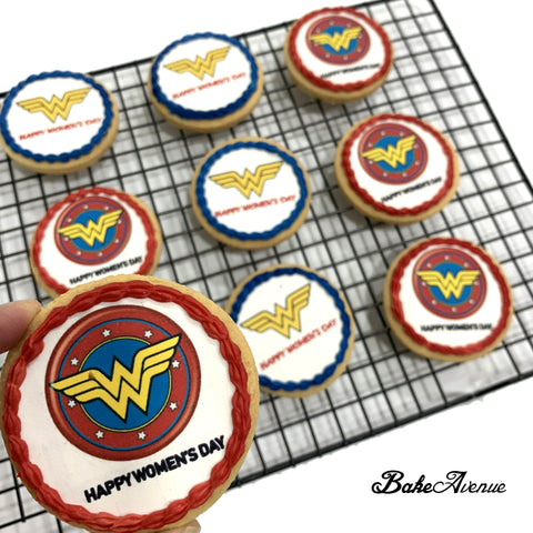 Wonder Woman icing image Cookies