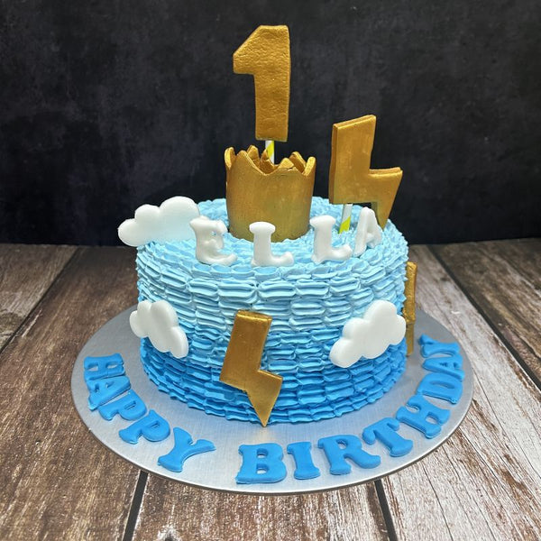 Cloud Lightning Theme Cake