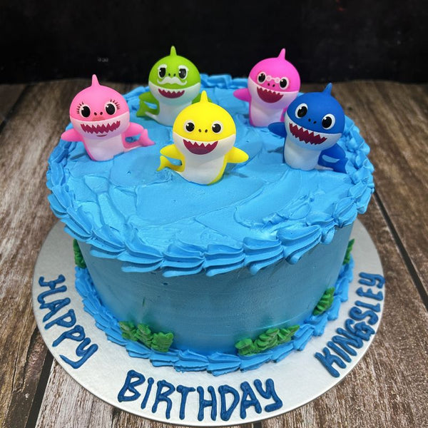 Baby Shark Toppers Ombre Cake