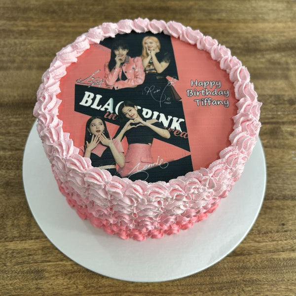 Kpop Black Pink icing image Ombre Cake