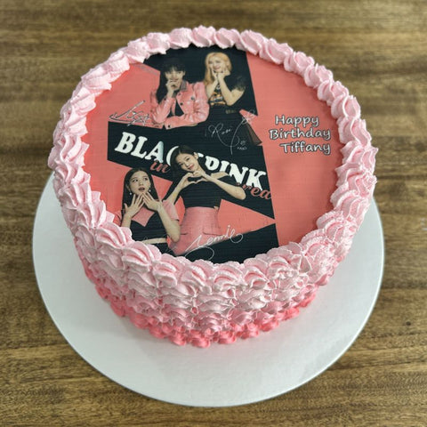 Kpop Black Pink icing image Ombre Cake