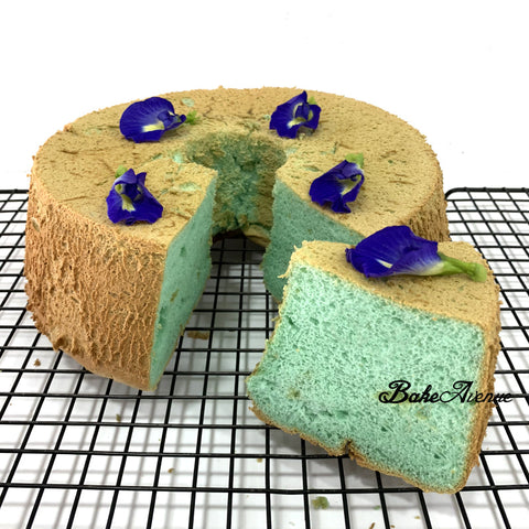 Blue Pea Pandan Gula Melaka Chiffon Cake @ $7.50