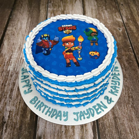 Brawl Stars icing image Ombre Cake