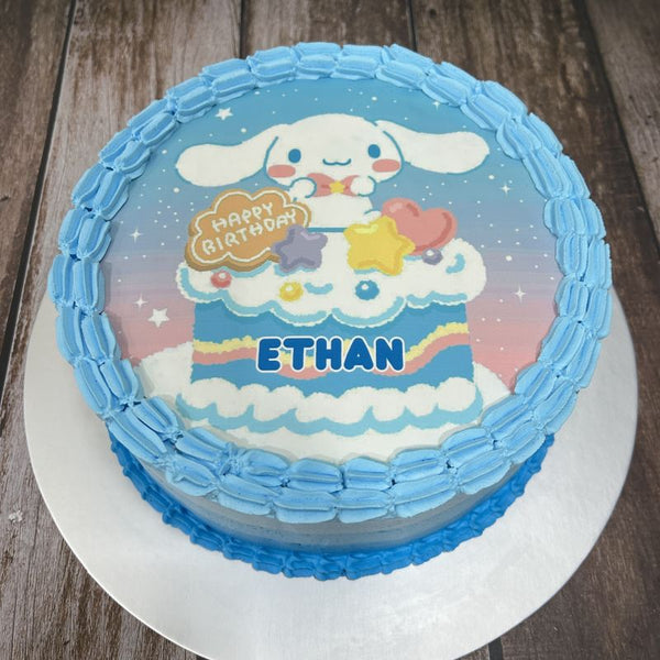 Cinnamoroll icing image Ombre Cake (Smooth Finish)