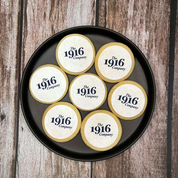 Corporate Orders - Customised Cookies - Company Logo (Round) - No skirting