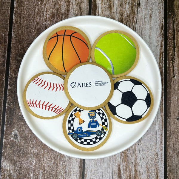 Corporate Orders - Customised Cookies - Company Logo (Round) - No skirting