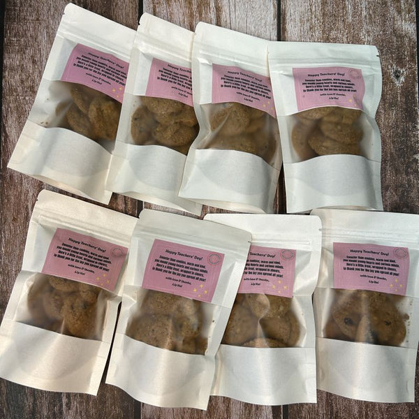 Corporate Orders - Cookies in Small Kraft Ziplock Bags (With Company Logo Sticker)