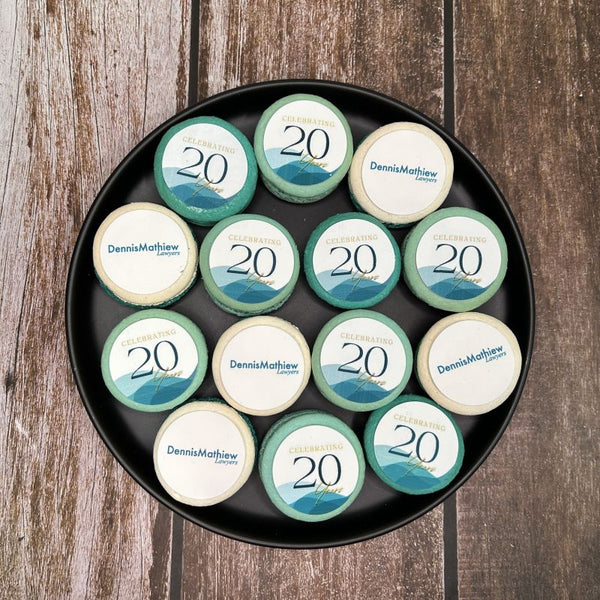 Corporate Orders - Round Macarons | Company Logo