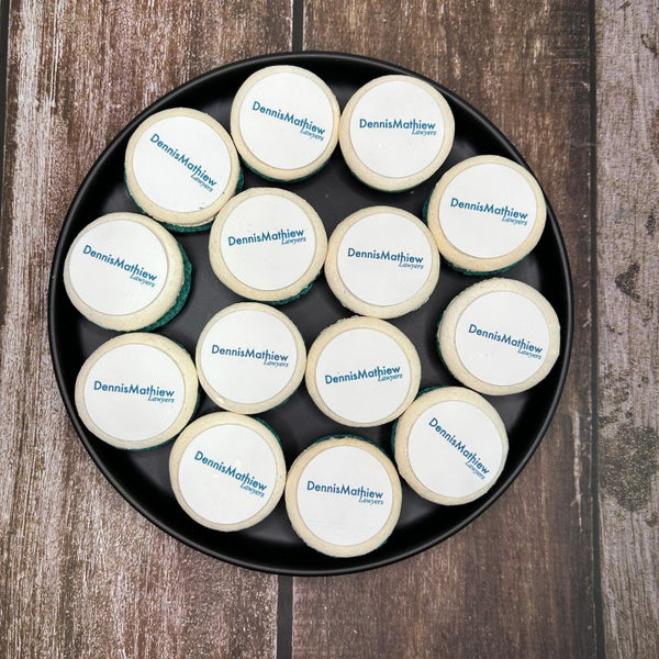 Corporate Orders - Round Macarons | Company Logo