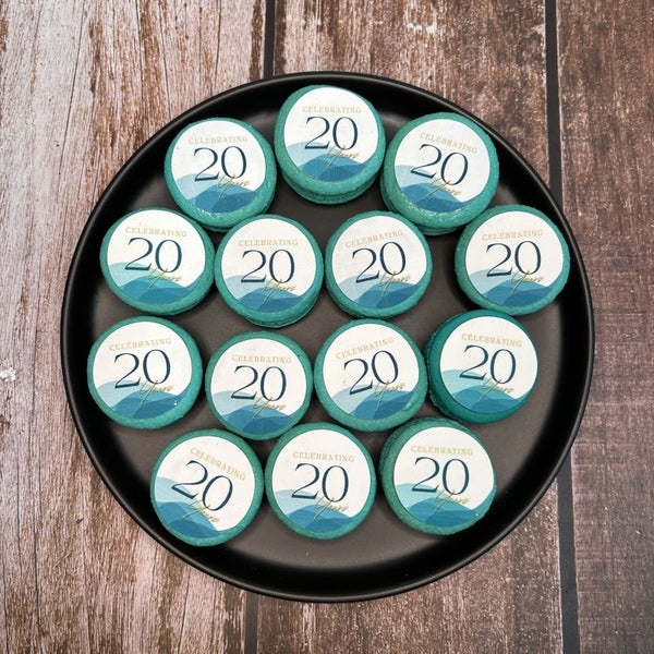 Corporate Orders - Round Macarons | Company Logo