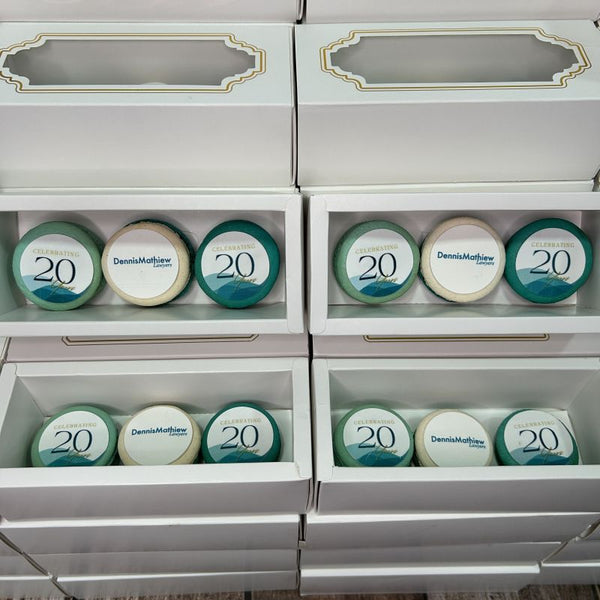 Corporate Orders - Macarons in Packaging of 3