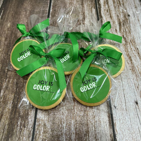 Corporate Orders - Customised Cookies - Company Event (Round) - No skirting