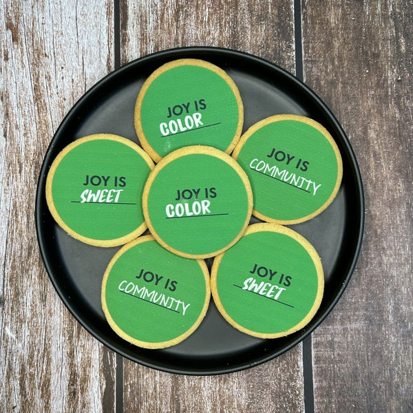 Corporate Orders - Customised Cookies - Company Event (Round) - No skirting