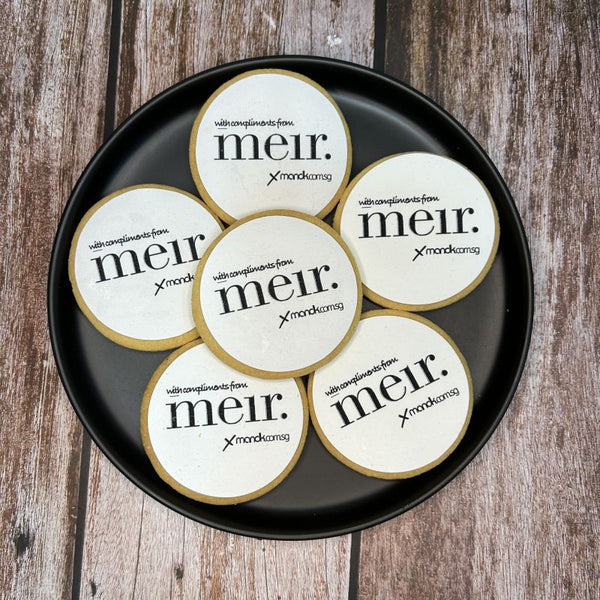 Corporate Orders - Customised Cookies - Company Logo (Round) - No skirting