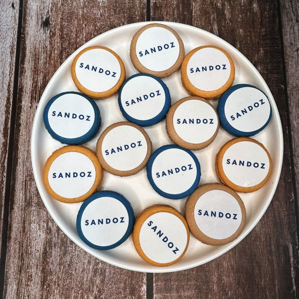 Corporate Orders - Round Macarons | Company Logo