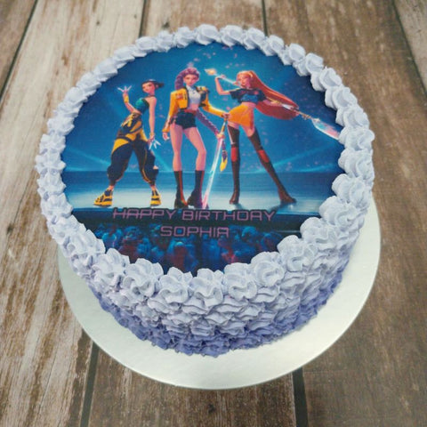 Demon Hunter Image Ombre Cake